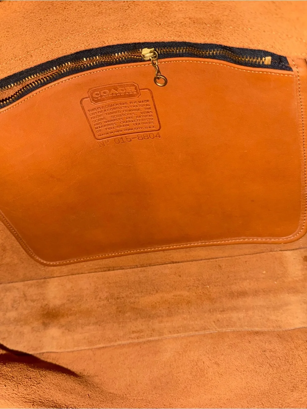 Rare Vintage COACH Envelope Portfolio Tote in glove tanned leather